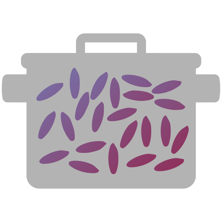 wired cooker (icon) mit Reiskörnern