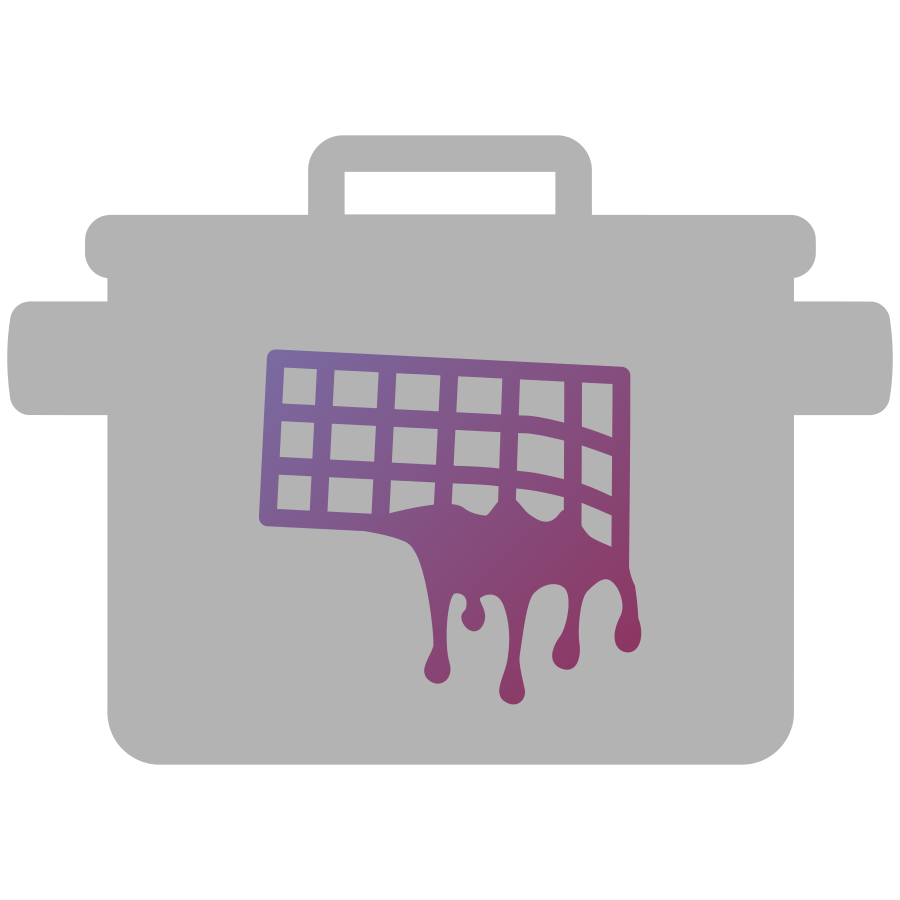 Tafel Schokolade am schmelzen (Icon)